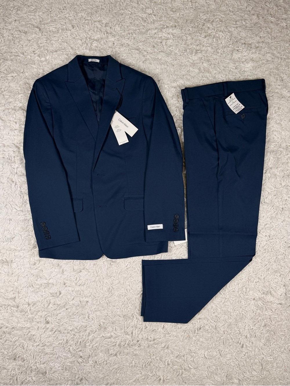 Calvin Klein Men's Dark Navy Two-Piece Suit